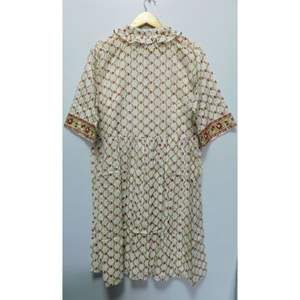 Robe de soirée indienne à imprimé floral moderne de qualité supérieure, faite à la main, 100% coton, longueur au sol, pour femmes, décontractée - Product Image 4