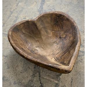 Bol en bois et bol en forme de coeur pour salade ou fruits pour une taille personnalisée et naturelle et polie - Product Image 4