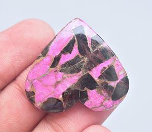 Arizona Turquoise <b>Heart</b> Cabochon Wholesale Turquoise <b>Heart</b> <b>Shape</b> Gemstone Tourmaline With Mohave Copper Turquoise Loose Gemstone - Product Image 1