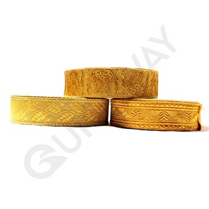 Uniforme de cérémonie fait à la main tresse de dentelle en mylar doré tresse en mylar doré français vente en gros tresse de dentelle fabriquée sur mesure - Product Image 2