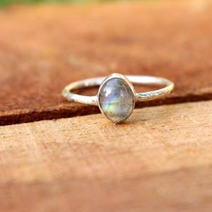 Natural gris labradorita 925 hecha a mano de plata esterlina anillo de piedras preciosas de joyería venta al por mayor precio de fábrica - Product Image 5