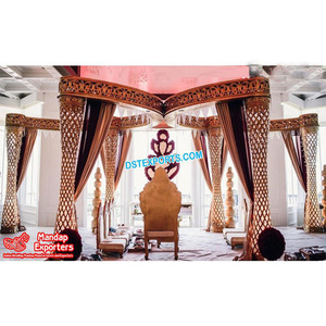 มันดาปงานแต่งงานสุดอลังการรูปทรงผีเสื้อ ดีไซน์ผีเสื้อ ทำจากไฟเบอร์คริสตัล มันดาปงานแต่งงานทันสมัย เสาไฟเบอร์คริสตัลจากสหรัฐอเมริกา - Product Image 1