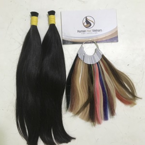 Cabello humano de doble estiramiento, cabello lacio a granel, 2 colores, vietnamita, cutícula virgen, Alineación - Product Image 6