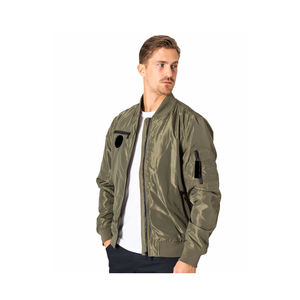 Blouson aviateur bleu léger pour homme avec manches longues et col montant pour l'hiver - Product Image 6