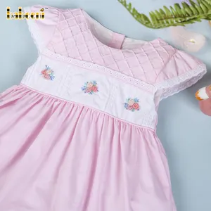 Smocking geométrico para bebé, burbuja OEM ODM, vestido de niño, bordado hecho a mano personalizado, fabricante al por mayor-BB2705