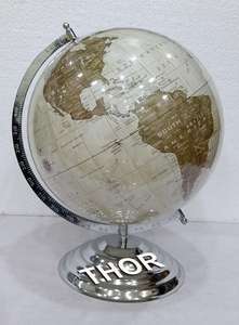 Globe de Table étoilée de dessin animé pour enfants, avec carte du monde privée, Base en acier, pour vernis chromé, décoration multi-bol, pour bureau et maison - Product Image 4