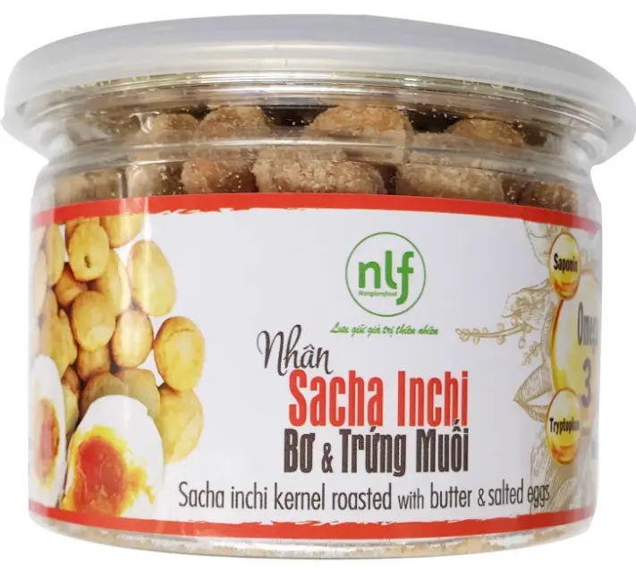 Megavita Nuts & Grãos Torrados Orgânicos Sacha Inchi Orgânicos Secos kernel roasted butte & ovo salgado 100g no Vietnã