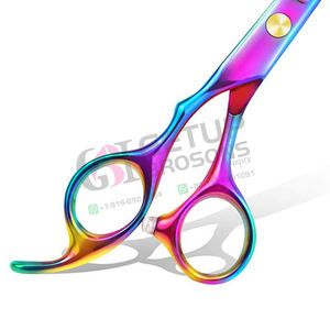 Ciseaux de barbier en acier inoxydable de qualité supérieure avec poignées en caoutchouc pour la coupe de cheveux professionnelle - Ciseaux de salon de beauté durables - Product Image 5