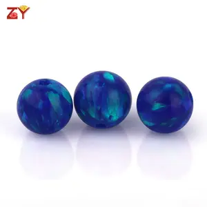 Man Made Gemstone OP27 Dark Blue Opal Bead Wholesale Price