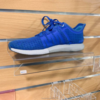 Étagère de présentation de baskets et support à chaussures en acrylique transparent écologique pour mur à panneaux, montage facile pour la promotion en magasin