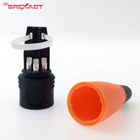 SREXACT Promotion Exceptionnelle : Connecteur Audio XLR 3 Broches en Laiton Plaqué Argent, 21g, avec Boîtier en Nylon 3P/15A SVP555X-Q (Paire Unique)