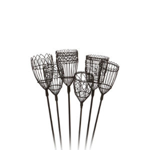 Multi Color Modern <b>Metal</b> <b>Garden</b> Stake Tea Light Candle Holders by Chaman India - Product Image 3