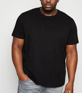 Camiseta de manga corta de talla grande para hombre, camisas negras de precio barato - Product Image 1