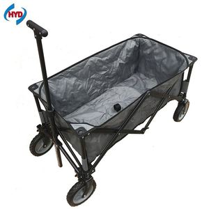 Kim loại bền bãi biển Xe đẩy giỏ hàng gấp Wagon cho trẻ em với bốn bánh cuộn container OEM tùy chỉnh - Product Image 2