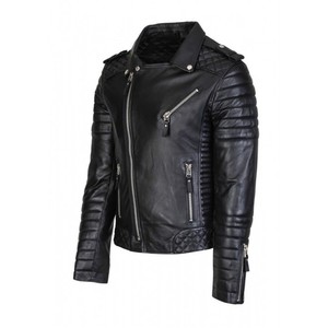 Moto en cuir veste biker style - Product Image 6
