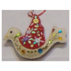 Christmas Tree Decorative Bided Design Beautiful Bird Shape Ornament - Product Image 1