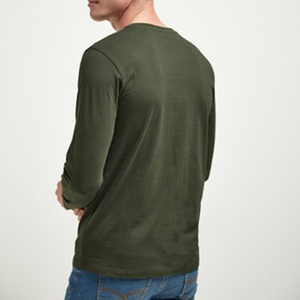 Pakistan Manufacture T-shirt à col rond à manches longues à séchage rapide pour hommes Custom Color Washed Technics - Product Image 2