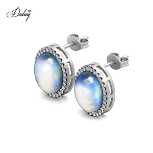 Pendientes de tres piedras de Alejandrita para mujer, joyería con cierre de tuerca, sin níquel, con piedras preciosas, 2021 - Product Image 3