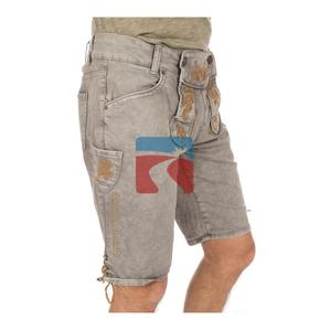 กางเกงยีนส์ขาสั้นสำหรับผู้ชาย,กางเกงยีนส์แฟชั่นทรงสูงปักลาย (ชุดเยอรมันแท้ดั้งเดิม) - Product Image 3