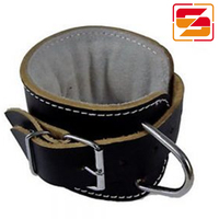 Saar Industries Sangles de cheville réglables en cuir et manchettes de poignet pour machine à câble – Robustes, antidérapantes, avec fermeture à double anneau, confortables