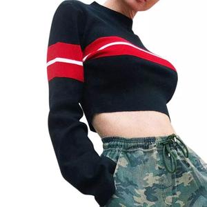 เสื้อสเวตเตอร์ถักแบบกำหนดเองสำหรับผู้หญิง,คอตตอน100% ปักลายตัวอักษรคอลเลกชันใหม่จากบังกลาเทศ - Product Image 2