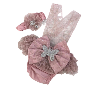 Ropa de bambú con burbujas para bebés, pelele personalizado para recién nacido, nuevo diseño de alta calidad, moderno, Luxe, rubor, Verano - Product Image 1