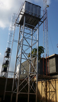 Andamio de tanque de agua, estructura de acero galvanizado en caliente, torre de estructura de acero