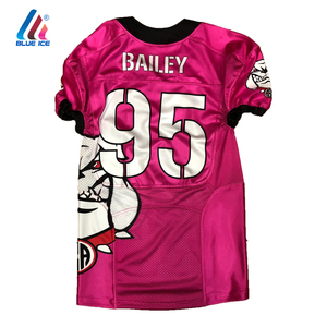 Camiseta de Fútbol Americano Personalizada al por Mayor para Adultos, de Alta Calidad, Unisex, de Poliéster/Algodón, Transpirable, Talla Grande, de Secado Rápido - Product Image 2