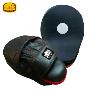 นวมเป้าชกมวยหนังวัวหนัง PU ทนทานเครื่องมือฝึกศิลปะการต่อสู้แบบมืออาชีพ - Product Image 2