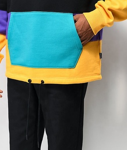 Hot Super Qualité Nouveau Style Hommes 100% Coton Cut & Sew Hoodie Color Block Hoodie - Product Image 5