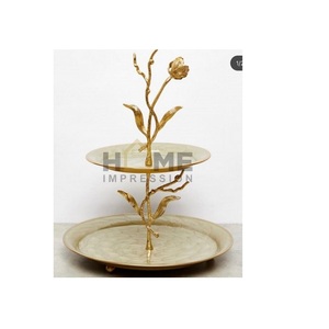 Design Decor Luxury Cake Stand for Chocolates Arabian Leaf Cake Stand for Dates & Chocolates Serving Casted Fancy Cake Stand - Product Image 3