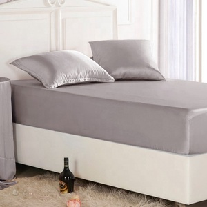 लक्जरी होटल चादरें 100% कपास बांस रानी आकार निविड़ अंधकार सज्जित बिस्तर चादरें सेट गद्दा कवर - Product Image 1