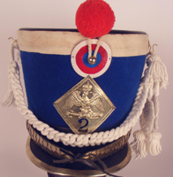 Vente en gros de logo brodé à la main Logo client Chapeaux hussards Shako réglables de haute qualité