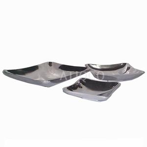 Assiette rectangulaire vintage en aluminium moulé sous pression Atiqco, finition miroir, écologique, pour la décoration de la maison, idéale pour les fruits et les dîners. - Product Image 1