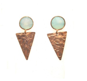 Ot-casting cashionable rillon haped emstone tutud arrings, ouble tone arring - Product Image 1