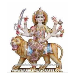 แฮนด์เมด Durga แม่รูปปั้นหินอ่อนอินเดีย - Product Image 1