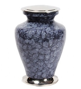Urna de Cremación de Metal para Cenizas Humanas, Urna para Adultos de Mármol Brillante, Urna Funeraria de Mármol Azul, Urna de Metal para Embalsamamiento de Adultos, Urna de Cremación Humana - Product Image 1