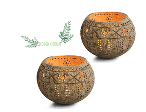 Venta al por mayor de Vietnam, luz de té de cáscara de coco y portavelas, decoración del hogar, cuenco, vela hecha a mano de cocos naturales - Product Image 6