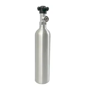 대만 제조 업체 0.5L 실린더 수족관 co2 병 탱크 W21.8 on/off 밸브 수족관 공장