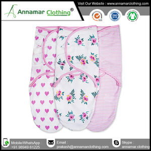 Customized <b>Warm</b> Soft 100% Cotton Muslin Baby Swaddle <b>Blanket</b> Wrap Set - Product Image 6