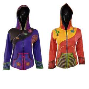 Chaqueta con estilo bohemio para invierno, chaqueta de tela de estilo informal con combinación de colores, de diseñador, unisex - Product Image 1