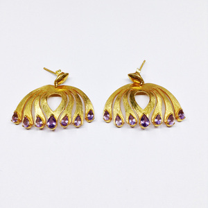 Argent Sterling 925 Sur Mesure Fournisseur Grossiste À La Main Unisexe Femme Faible QUANTITÉ MINIMALE DE COMMANDE Pas Cher Unique Élégante Boucle D'oreille en pierre Naturelle - Product Image 3