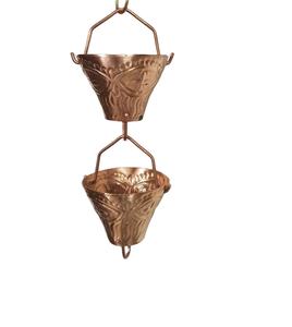 CUP RAIN CHAIN <b>COPPER</b> CUP HEMMED RAIN CHAIN - Product Image 5