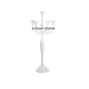 Métal Blanc Candélabres Offre Spéciale Décoratifs Faits À La Main En Gros Bougeoir De Mariage Décoratif En Gros De Luxe Bougie Stand - Product Image 6