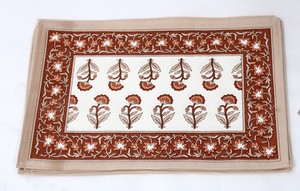 New Arrival Handprinted Cotton Napkins Set Met Set Home Decor Textiles Table Mat Napkins - Product Image 6