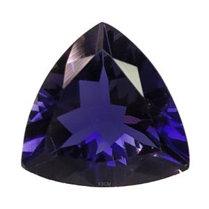 High Quality 12mm Trillion Cut <b>Natural</b> IOLITE Gemstone Faceted Loose Stone Wholesale Factory Price Per Carat Certified by IGI - Product Image 4