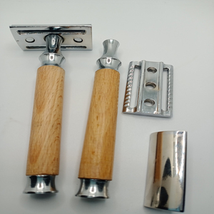 Maquinilla de afeitar de seguridad de una sola hoja ecológica para hombre con mango de madera, desechable de bambú para bikini, axilas, para uso en peluquero - Product Image 5