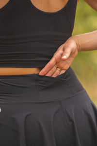 Ensemble de vêtements actifs pour la gymnastique, avec logo personnalisé, jupe de Fitness, taille haute, court, 2022 - Product Image 5