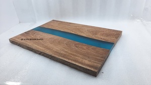 Tabla de cortar de resina epoxi de bloques de corte de madera artesanal de calidad, tabla de servir para Cocina Casera directa desde la India - Product Image 6