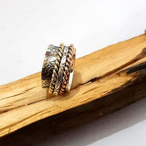 Trendy Design High Quality <b>Spinner</b> Handmade <b>Ring</b> 925 Sterling Silver Jewelry Wholesale Factory Price - Product Image 2